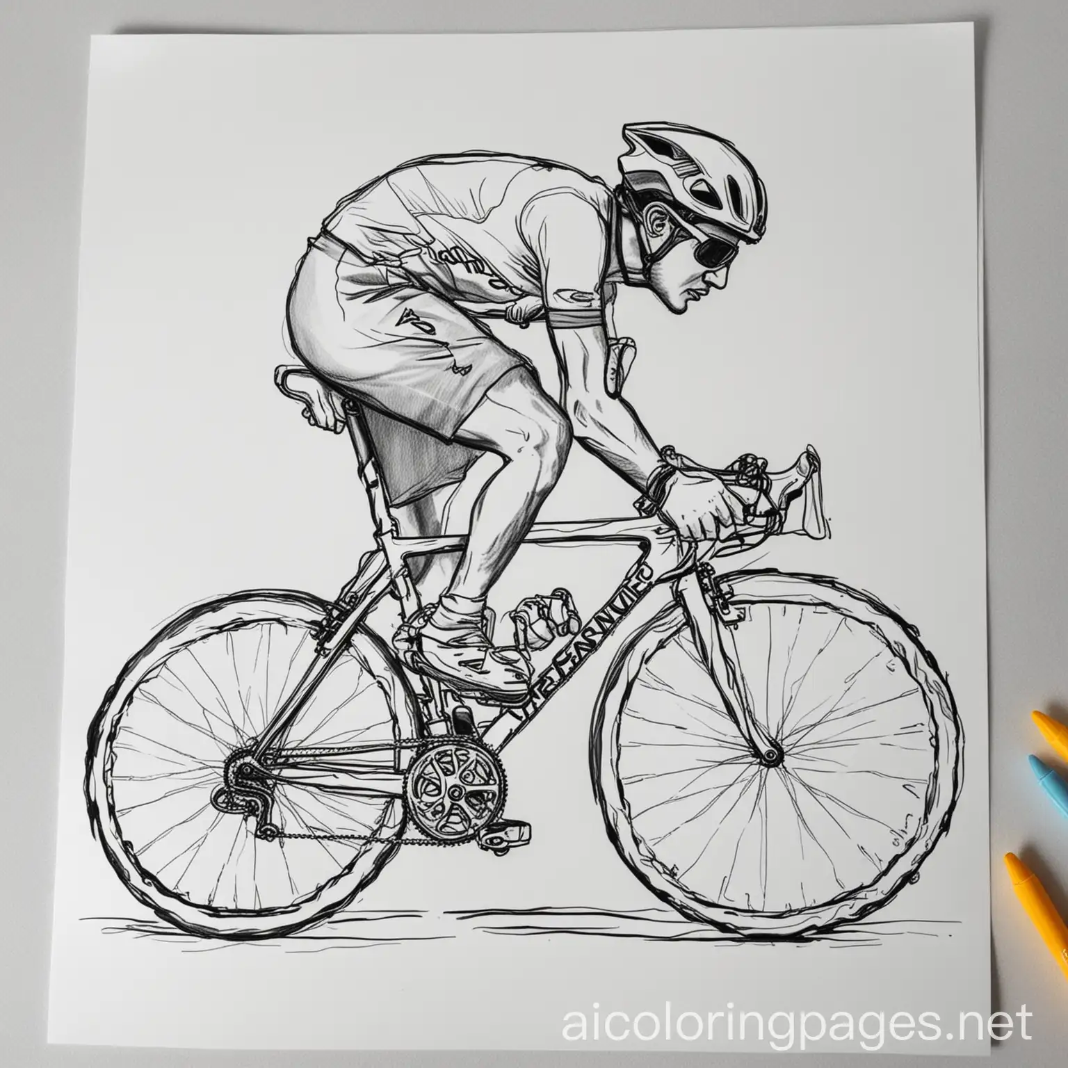 Tour-de-France-Coloring-Page-Black-and-White-Line-Art-for-Kids