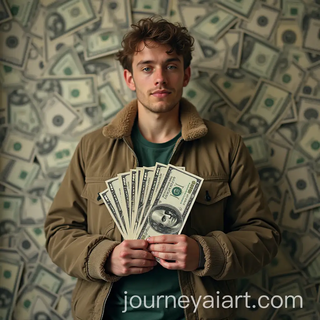 Young-Man-Standing-Next-to-BillionDollar-Pile-of-Cash