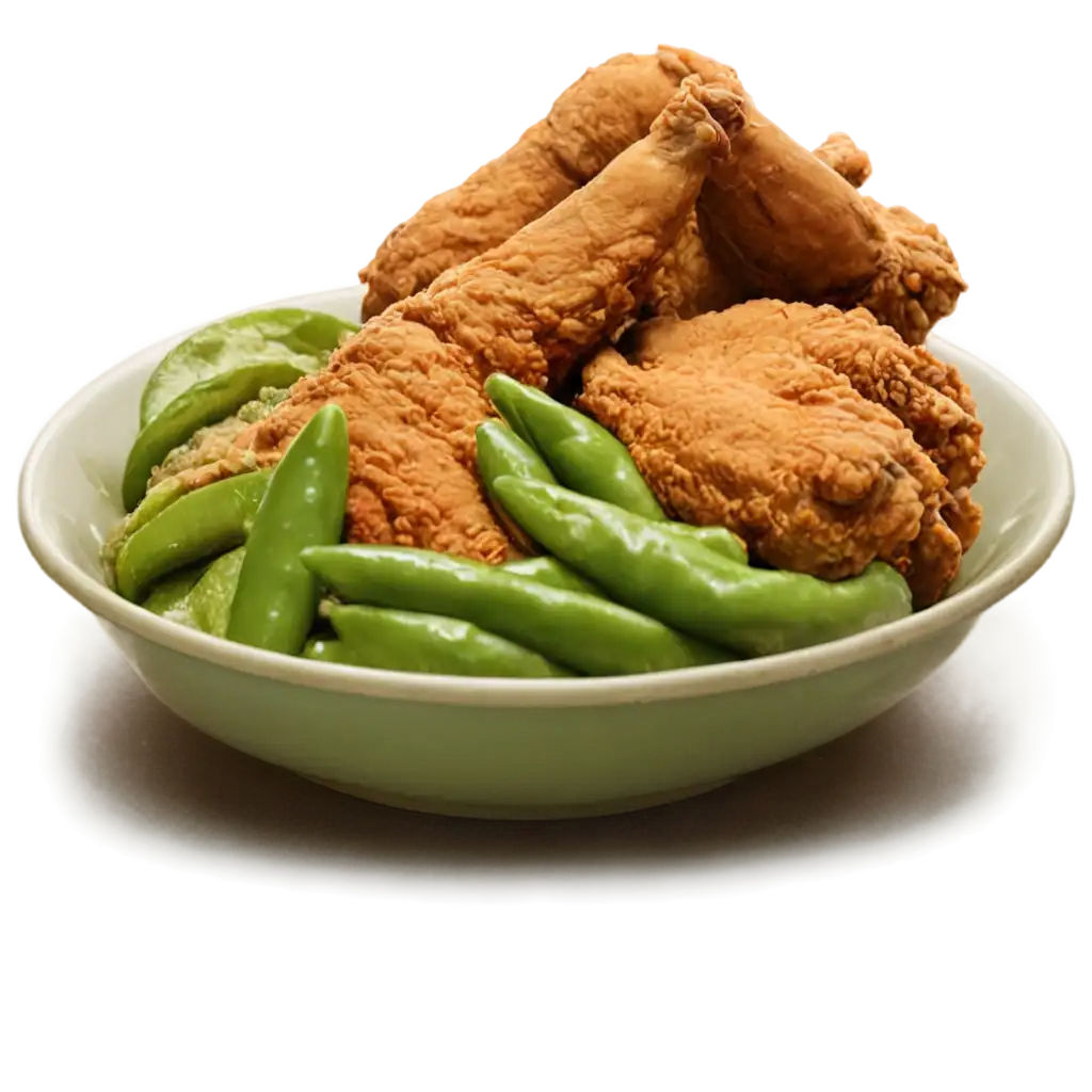 Fried-Chicken-with-Green-Chili-Sauce-PNG-Image-HighQuality-Versatile-for-Foodrelated-Graphics