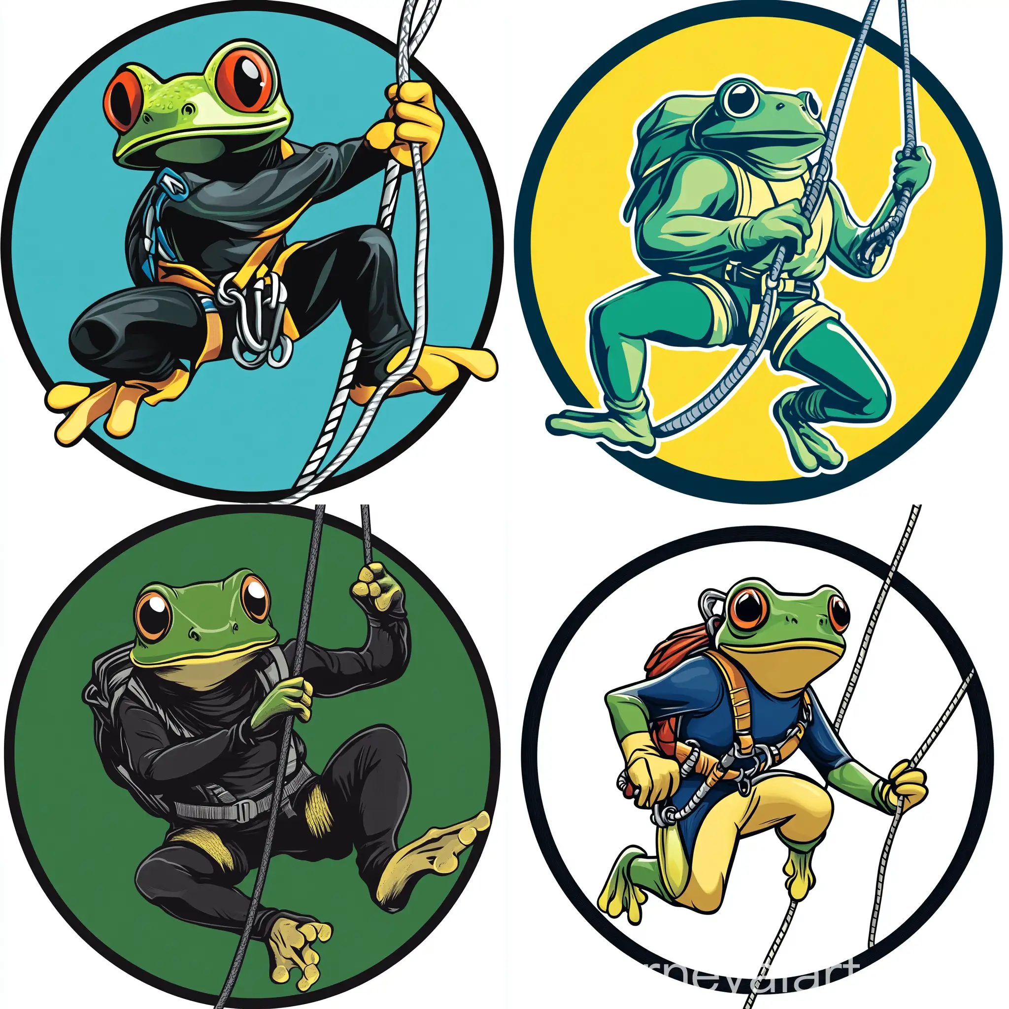 NeopreneClad-Frog-Rappelling-in-Circular-Format