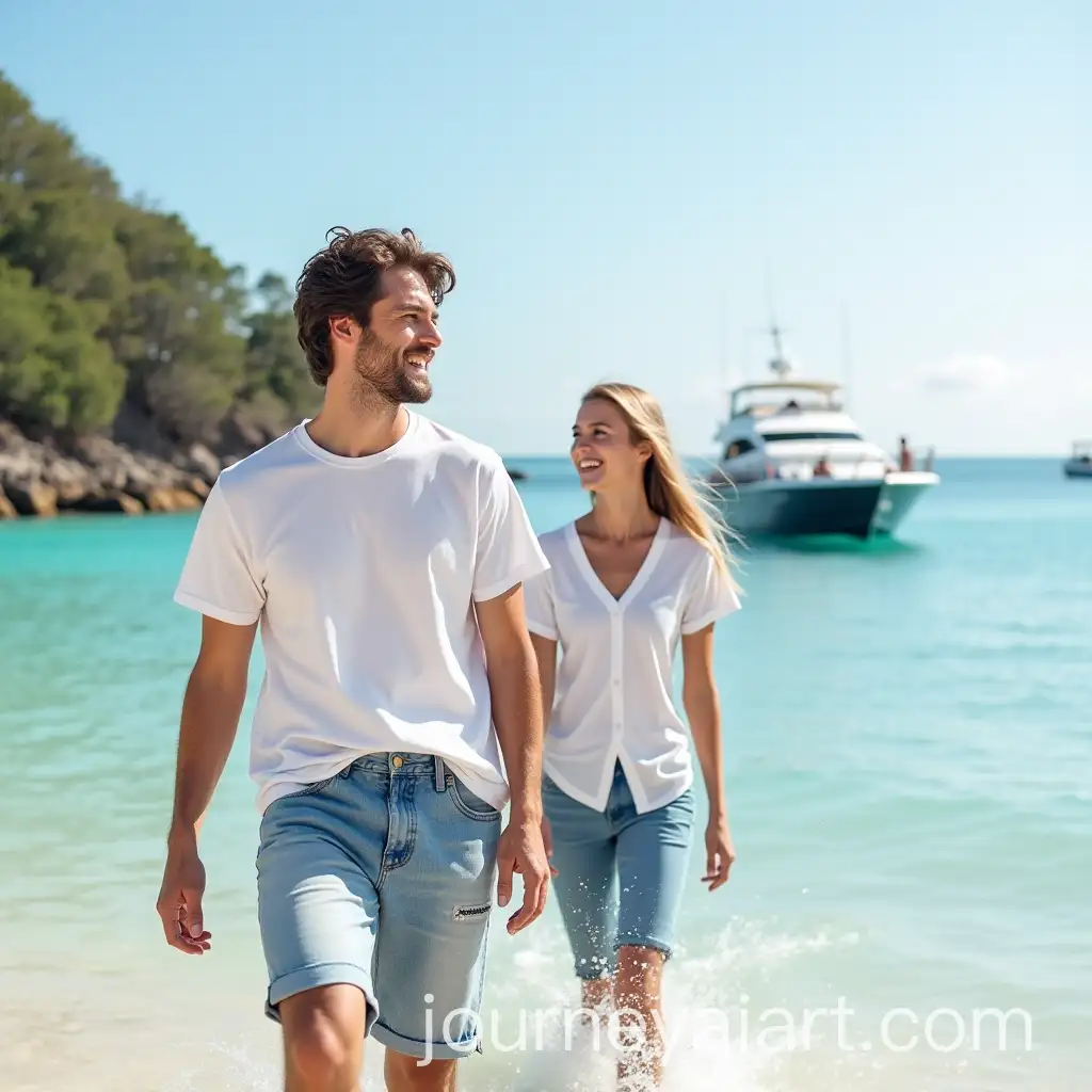 Young-Couple-Arriving-at-Island-Beach-from-Boat