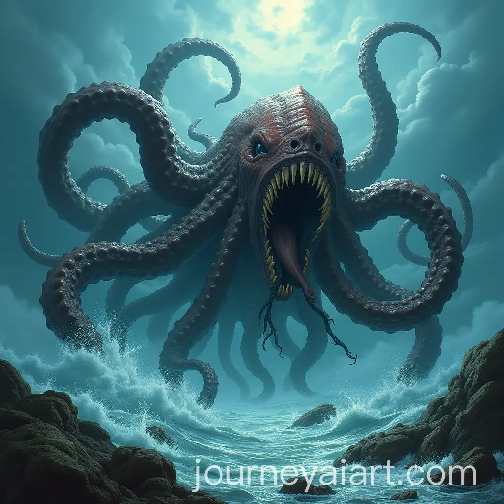Kraken-Emerging-from-Stormy-Seas-at-Night