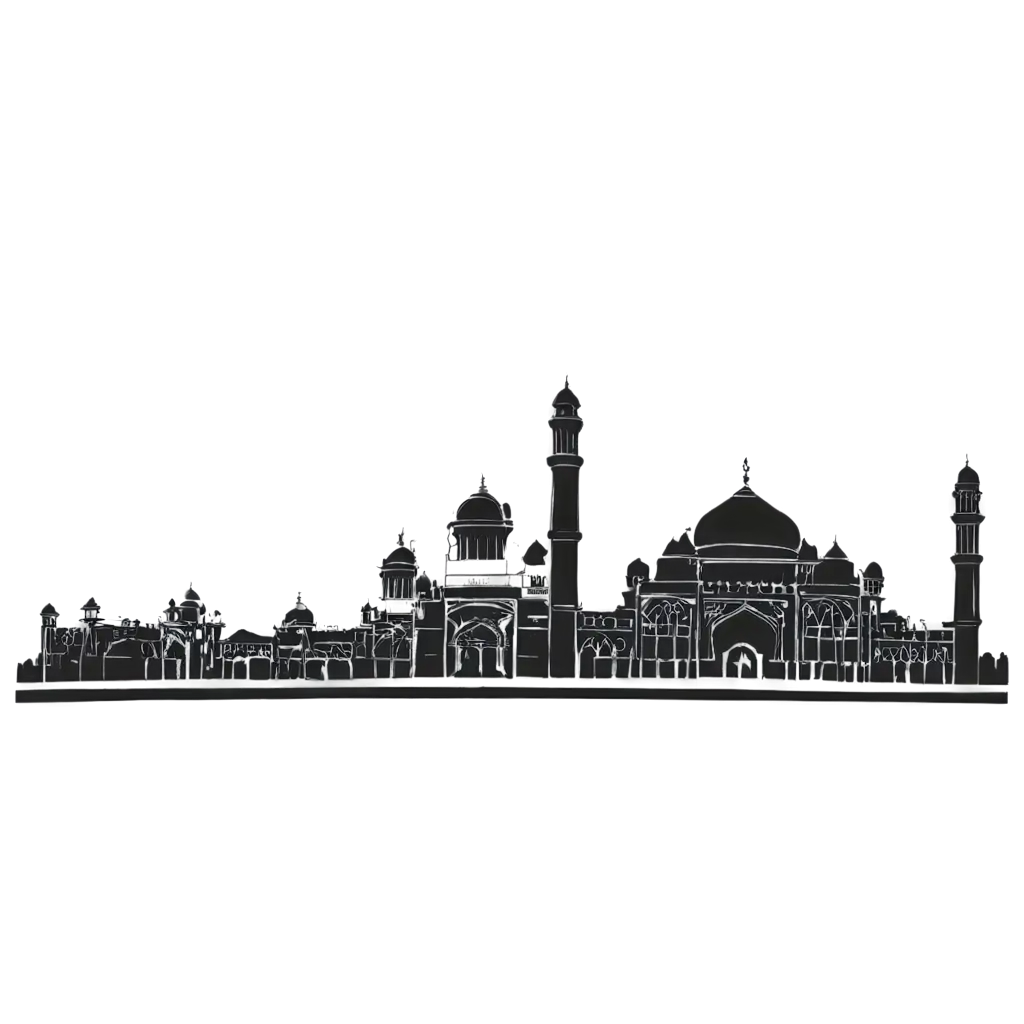 Stunning-Black-and-White-PNG-of-Multan-City-Skyline-for-Elegant-Visuals