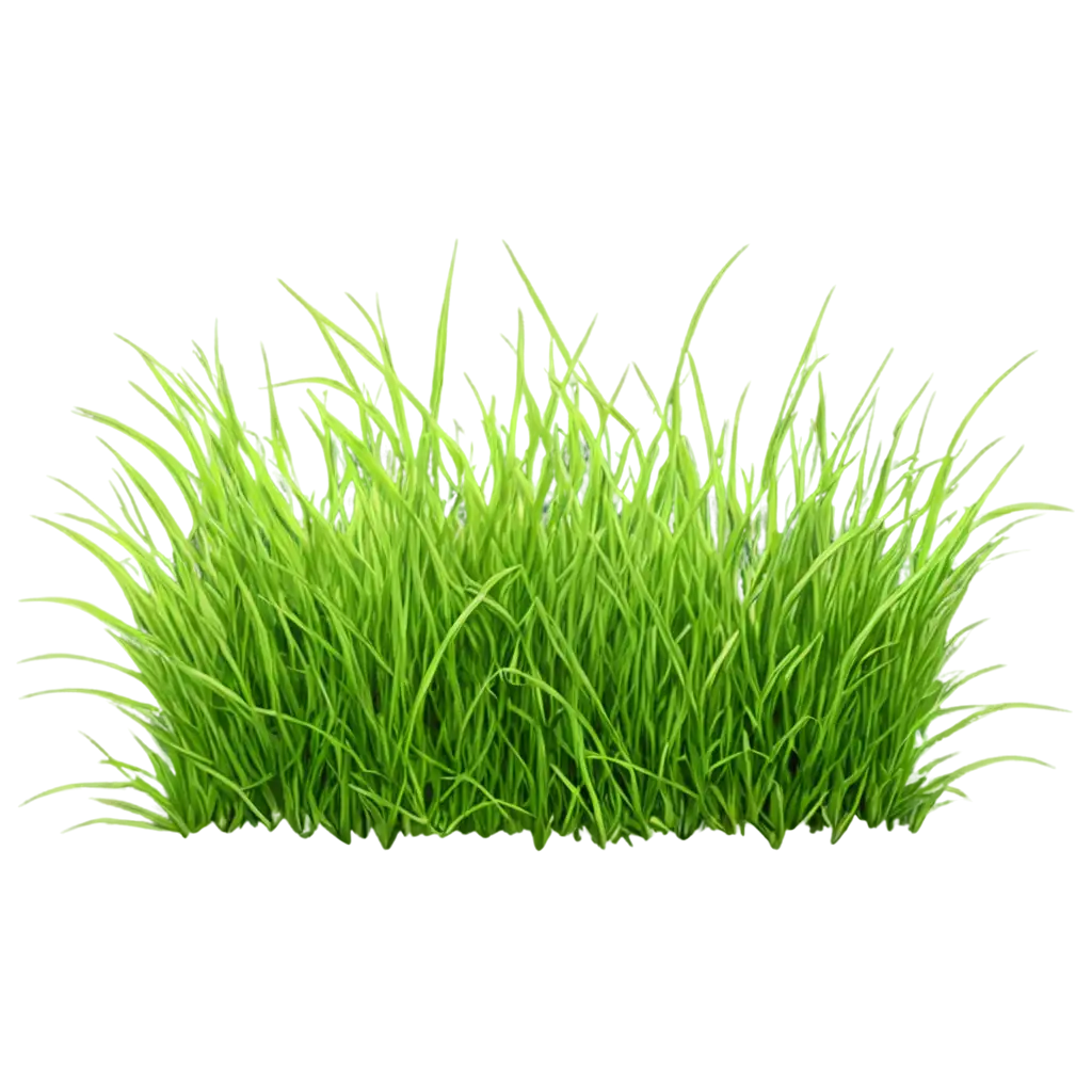 mint grass on a transparent background