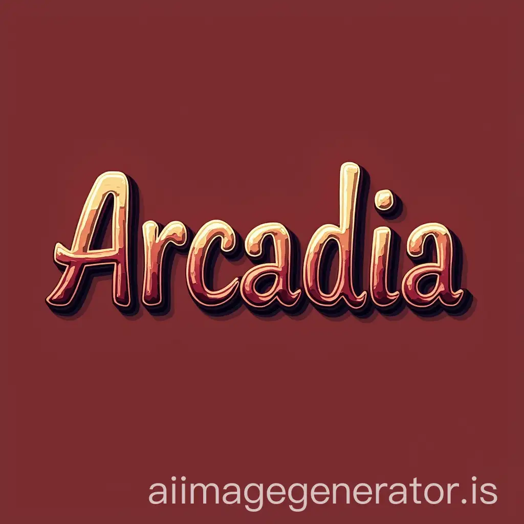 Arcadia-in-Curved-Bubble-Font-with-Burgundy-Fill