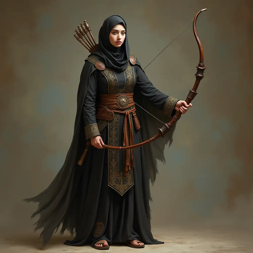 Teen-Archer-in-Hijab-Showcasing-Skill-and-Elegance