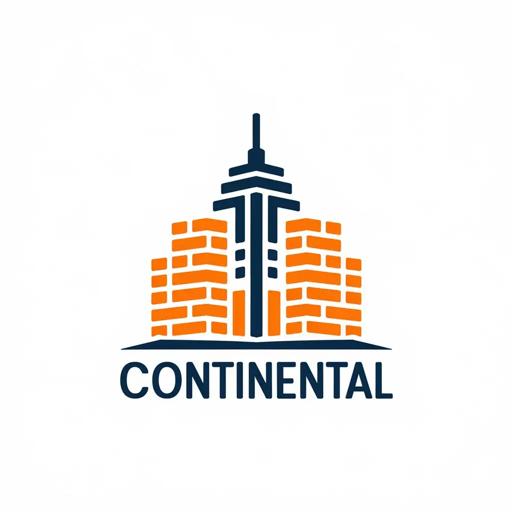 a vector logo design,with the text "Continental", main symbol:SPK,Moderate,be used in Construction industry,clear background