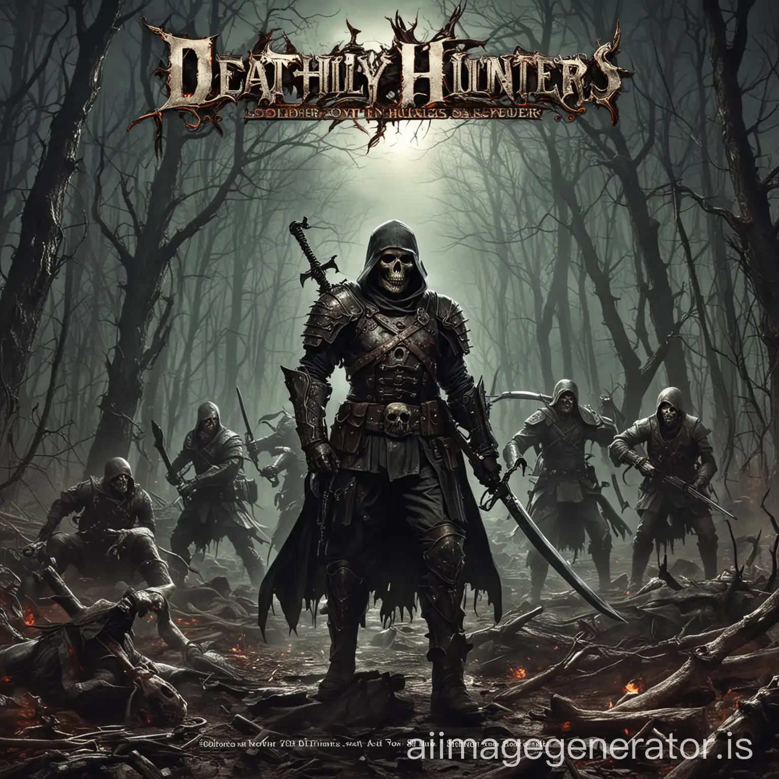 deathly hunters, metal album cover : soldier on !