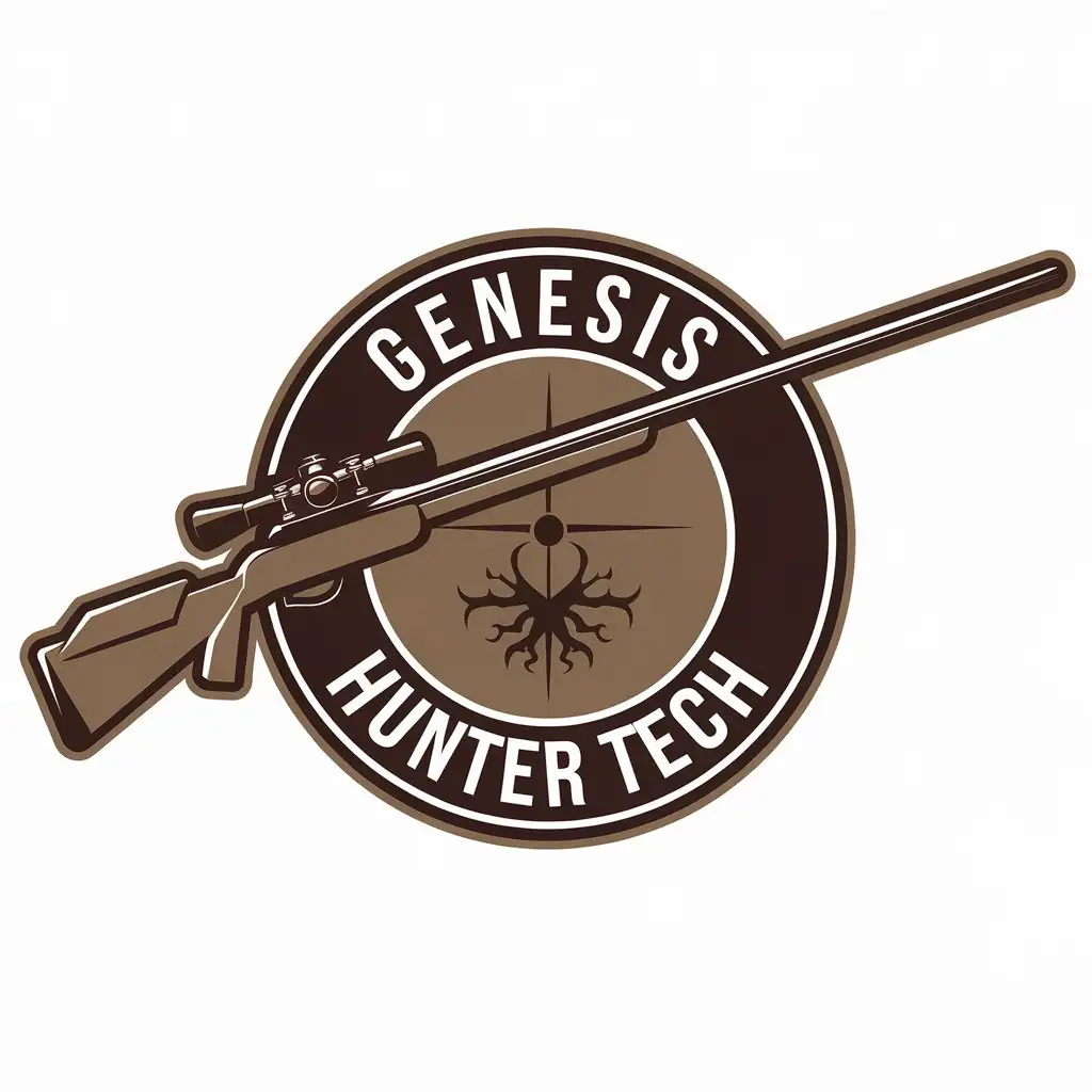 LOGO Design for Genesis Hunter Tech Snipe Symbol with Clean Modern Tech Aesthetic