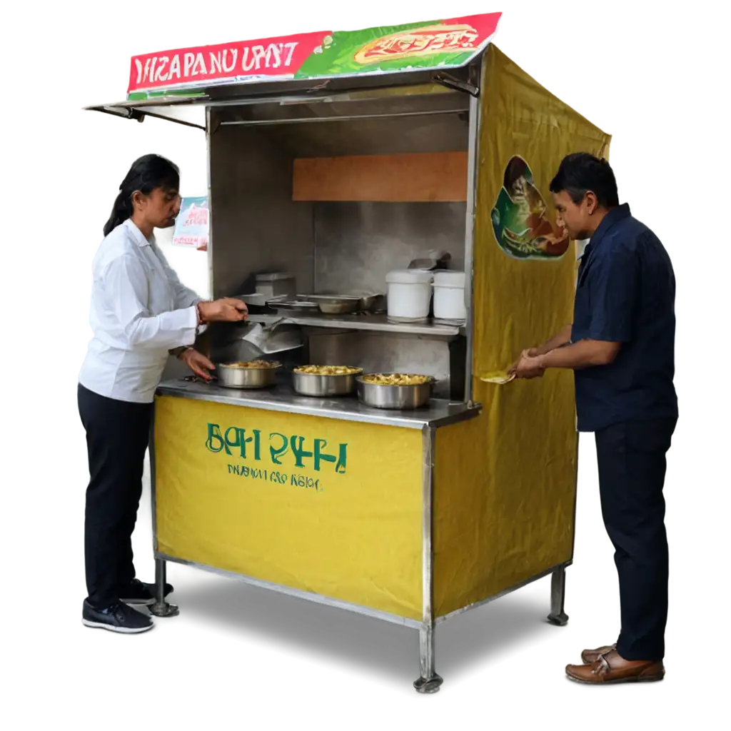 Pani-Puri-Stall-PNG-Image-A-Vivid-and-HighQuality-Representation-for-Digital-Projects