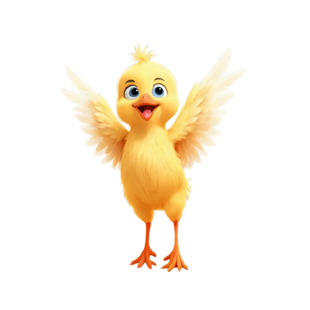 Cheerful-Yellow-Chick-PNG-Image-Playful-Design-with-Fluffy-Feathers