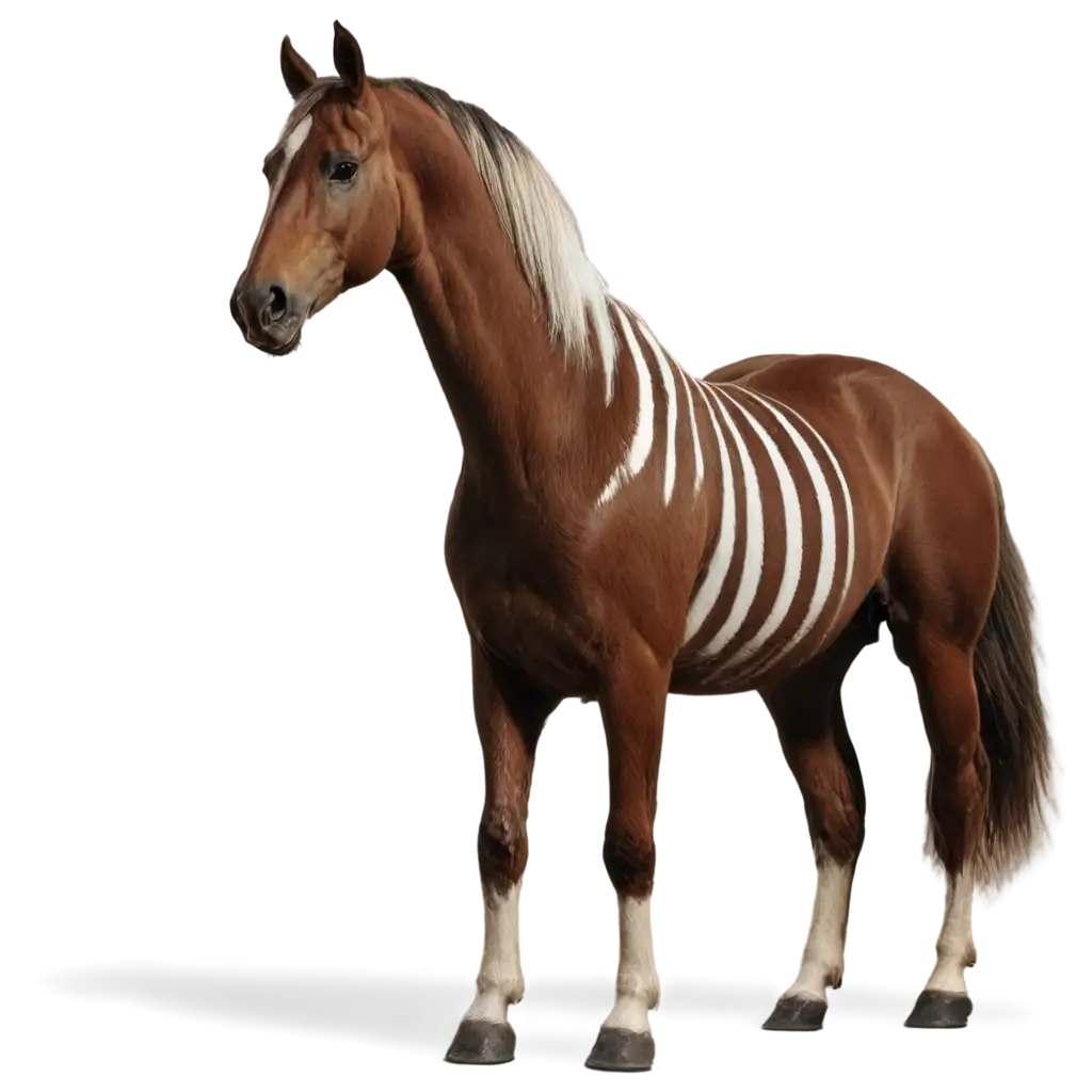 Brown-Horse-with-White-Stripes-PNG-Image-HighQuality-Transparent-Format-for-Versatile-Use