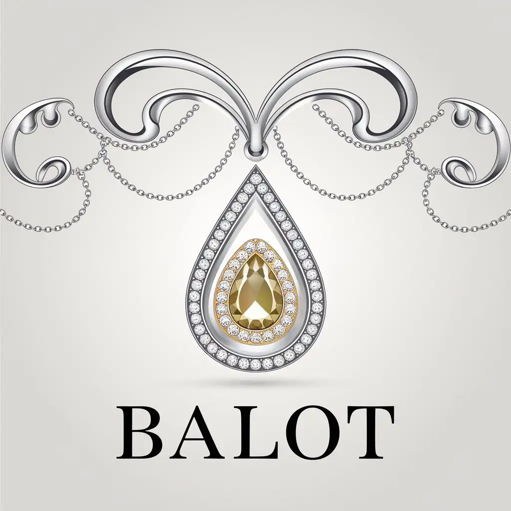 a vector logo design,with the text "Balot", main symbol:Please make a beautiful logo for an Instagram page that sells handmade silver and gold jewelry called Balot.,Moderate,be used in Beauty Spa industry,clear background