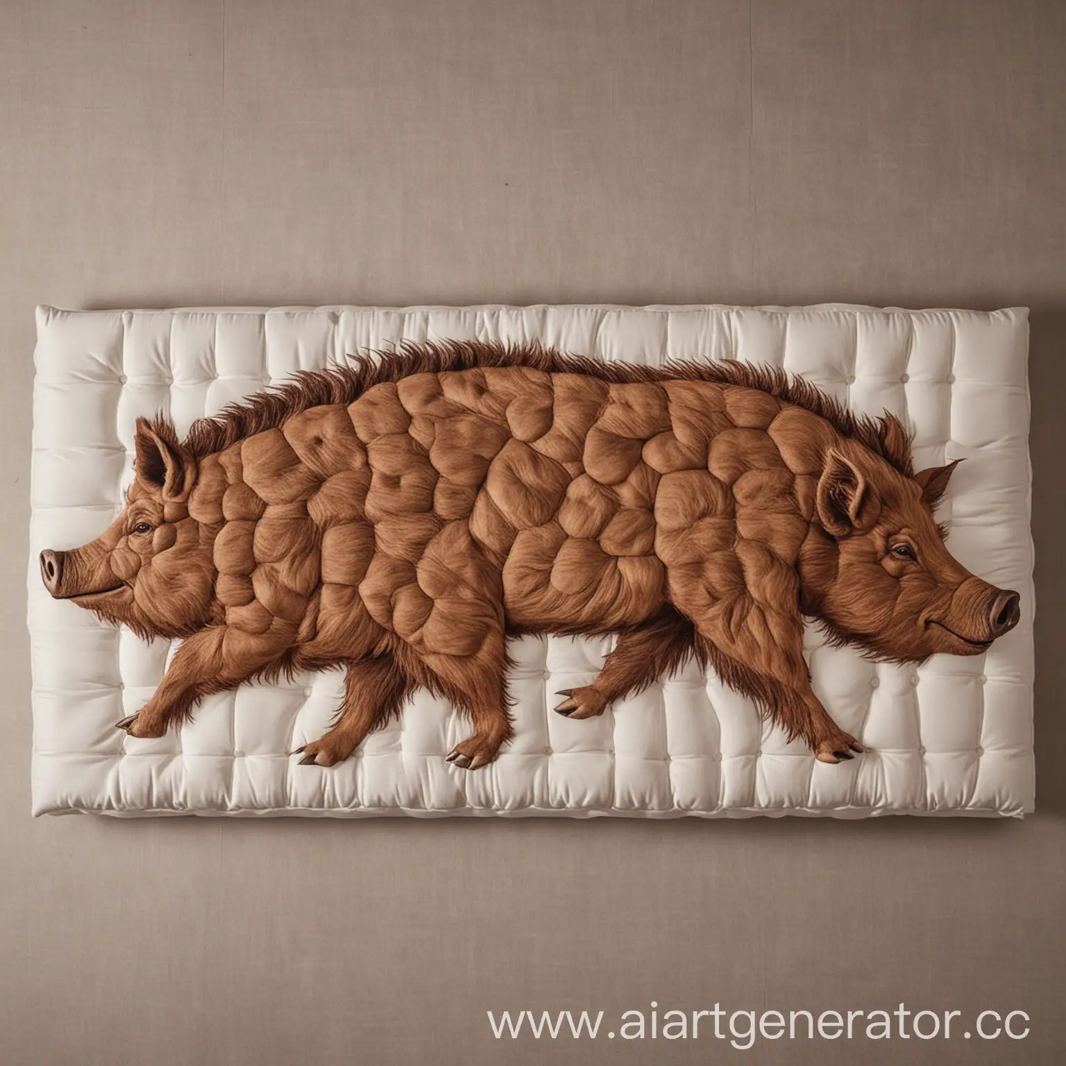 Wild-Boar-Resting-on-a-Comfortable-Mattress