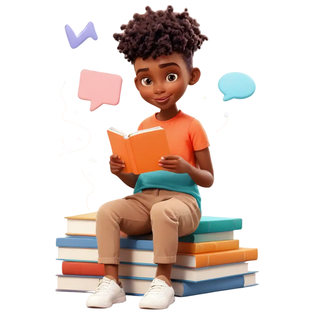 Colorful-Digital-Illustration-of-a-Young-Person-Reading-eBook-onPNG-Image-Usage-Analysis-a-Tablet-PNG-Image-for-TechFriendly-Bookstore-Landing-Page