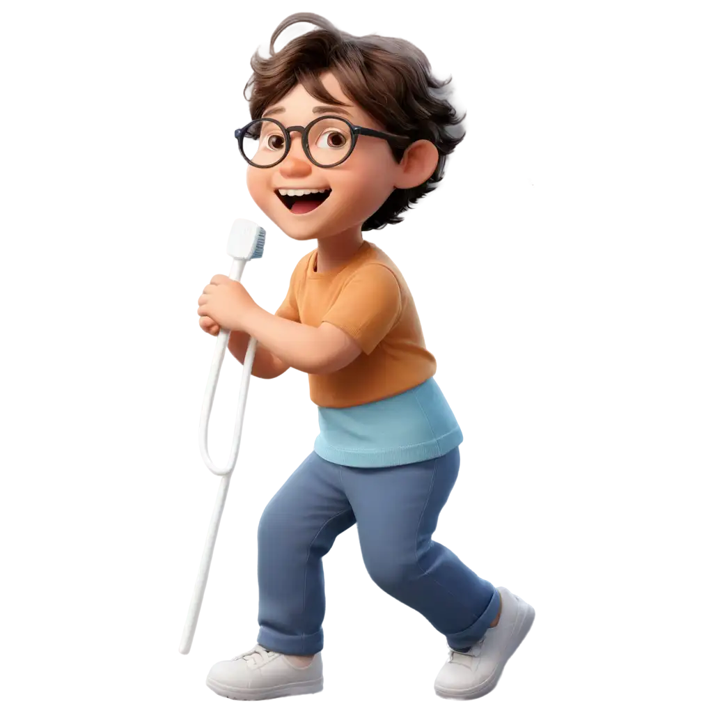 Cartoon-Kid-with-Glasses-Brushing-Teeth-PNG-Image-for-Kids-Health-and-Hygiene-Themes