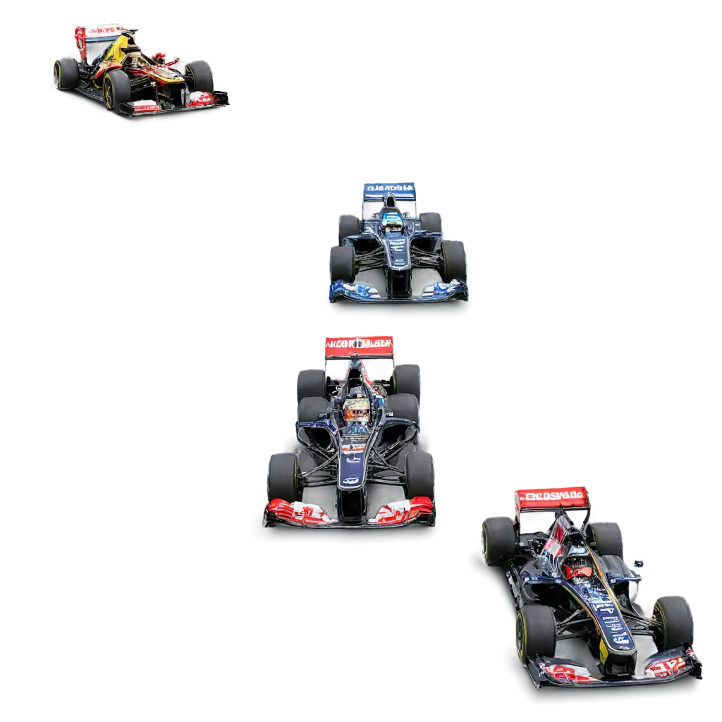 FORMULA 1 CARS RACING HEAD ON