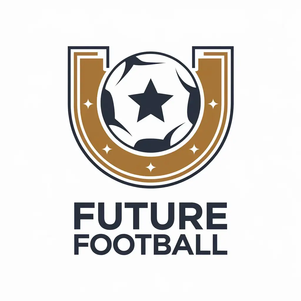 LOGO Design for Future Football Modern Football with Star Symbol Clear Background