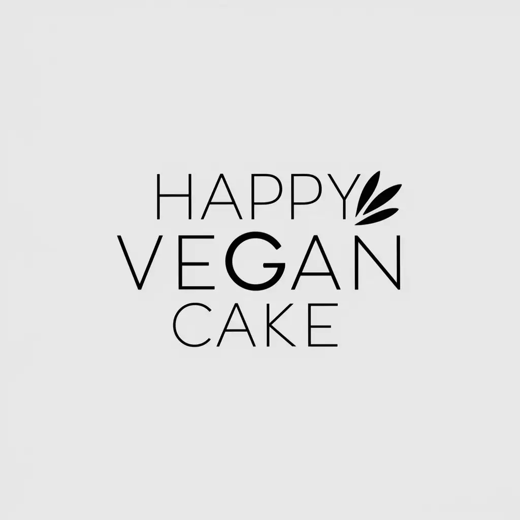 a logo design,with the text "Happy_vegan_cake", main symbol:coconut,Minimalistic,be used in Restaurant industry,clear background