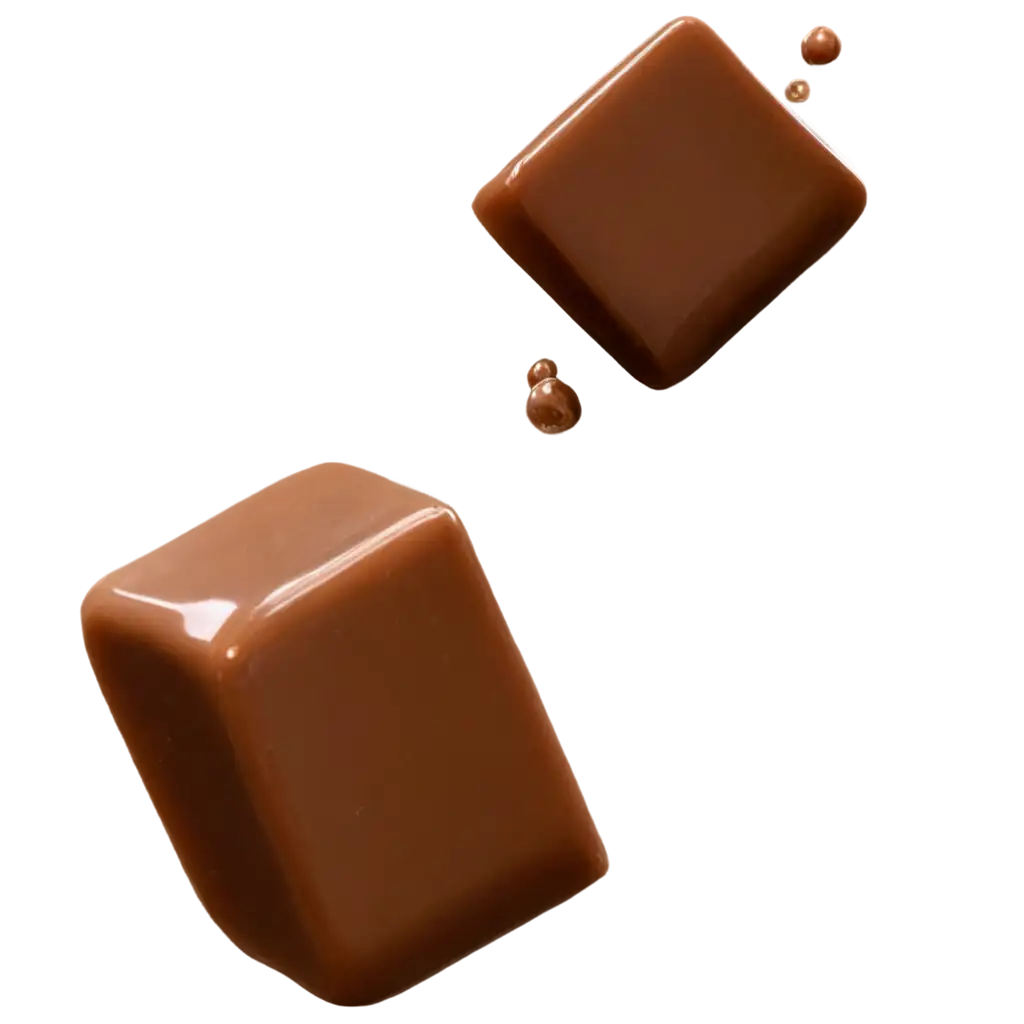 HighQuality-PNG-of-Two-Square-Caramel-Bullets-Falling-from-Above-for-Creative-Projects