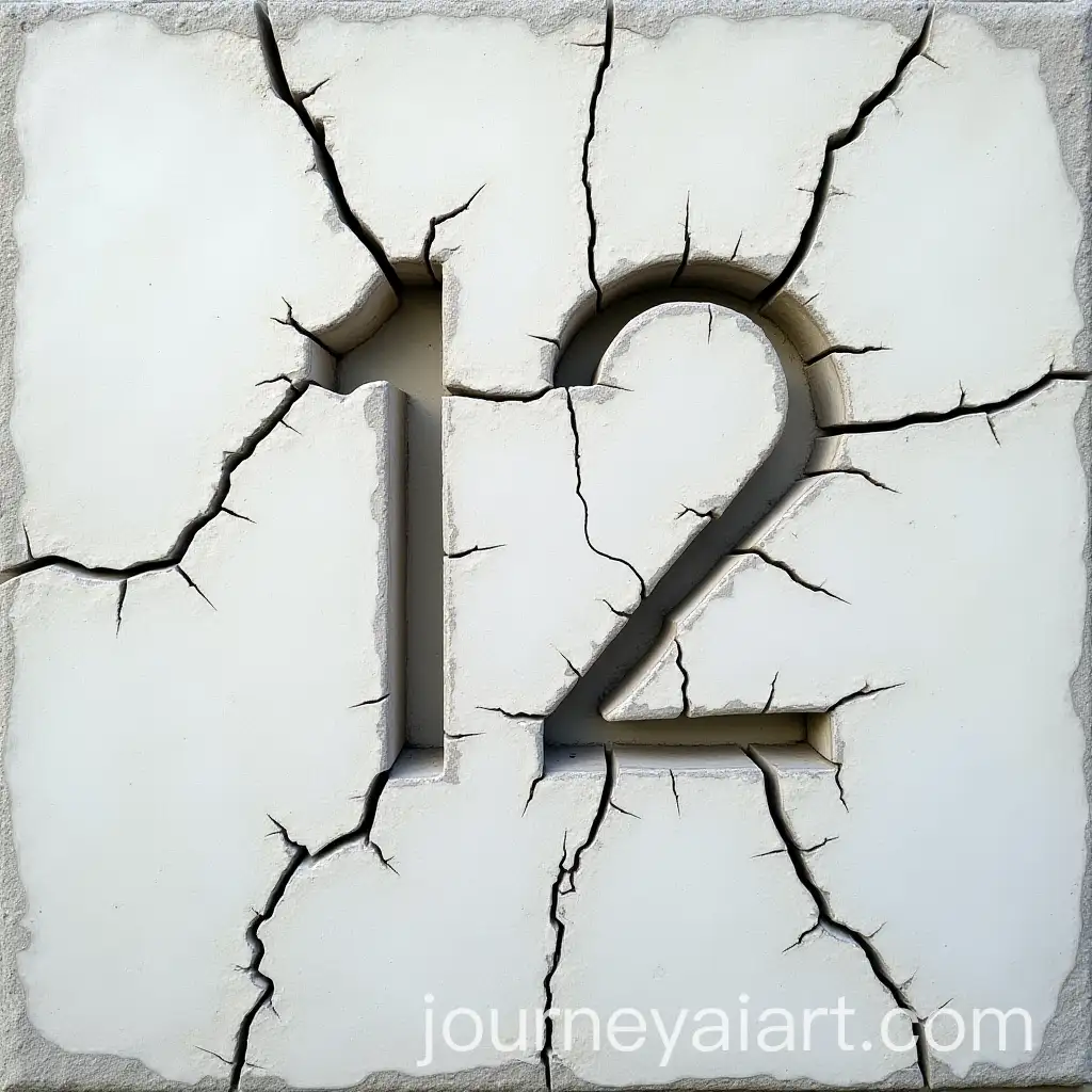 Cracks-Forming-the-Number-12-on-a-Concrete-Wall