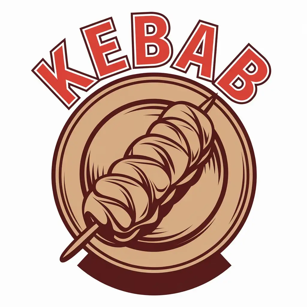 a vector logo design,with the text "kebab", main symbol:Kebab,Moderate,be used in Restaurant industry,clear background