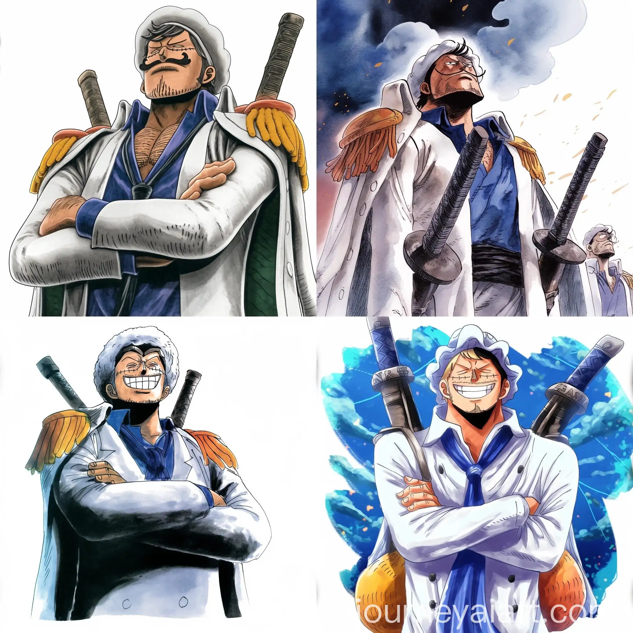 Watercolor-Manga-Character-in-One-Piece-Style