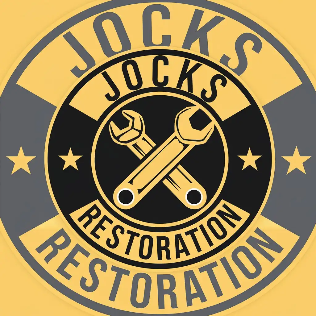 LOGO Design For Jocks Restoration Modernizing Trust and Reliability with Yellow Theme