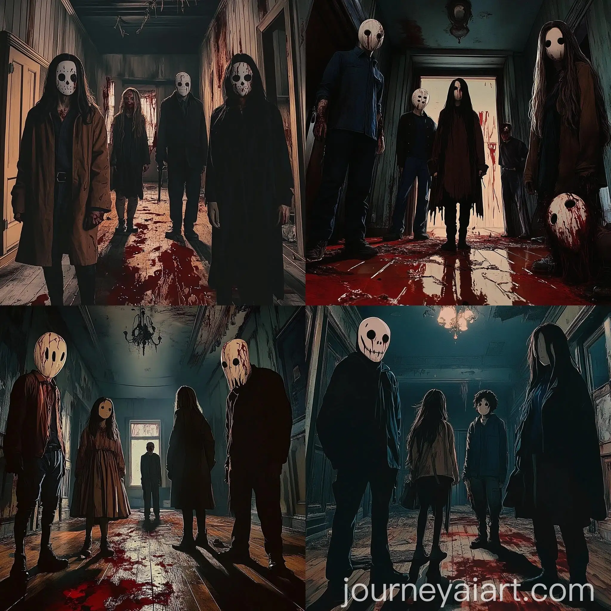 Characters-from-The-Strangers-in-Haunted-House-with-Blood