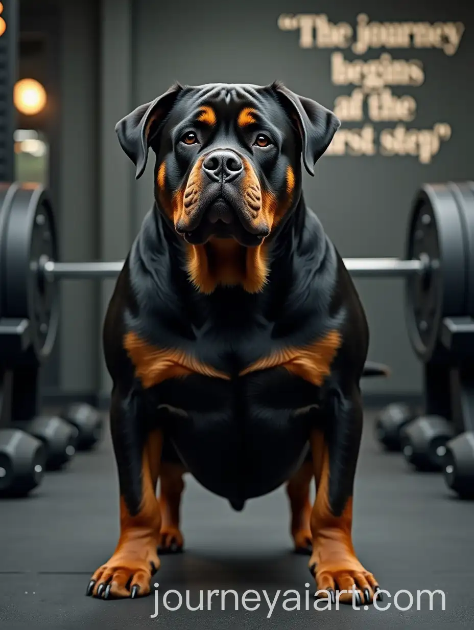 Overweight-Rottweiler-Dog-in-Gym-Starting-Fitness-Journey