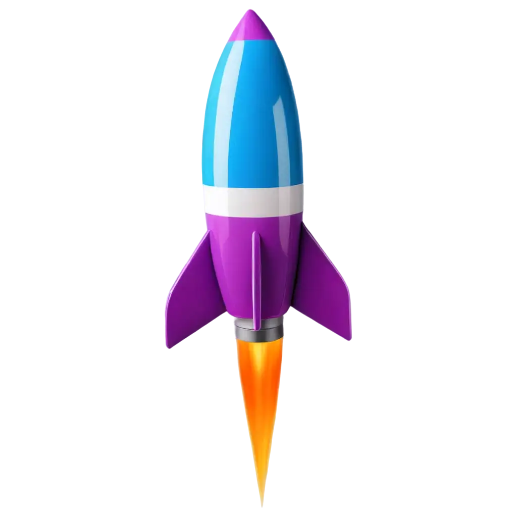 Purple-Rocket-PNG-with-Blue-Trail-Going-Up-HighQuality-Image-for-Creative-Projects