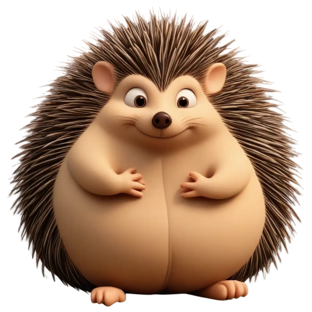 Cartoon-Hedgehog-Curled-Up-into-a-Ball-PNG-Image-for-Creative-and-Versatile-Use