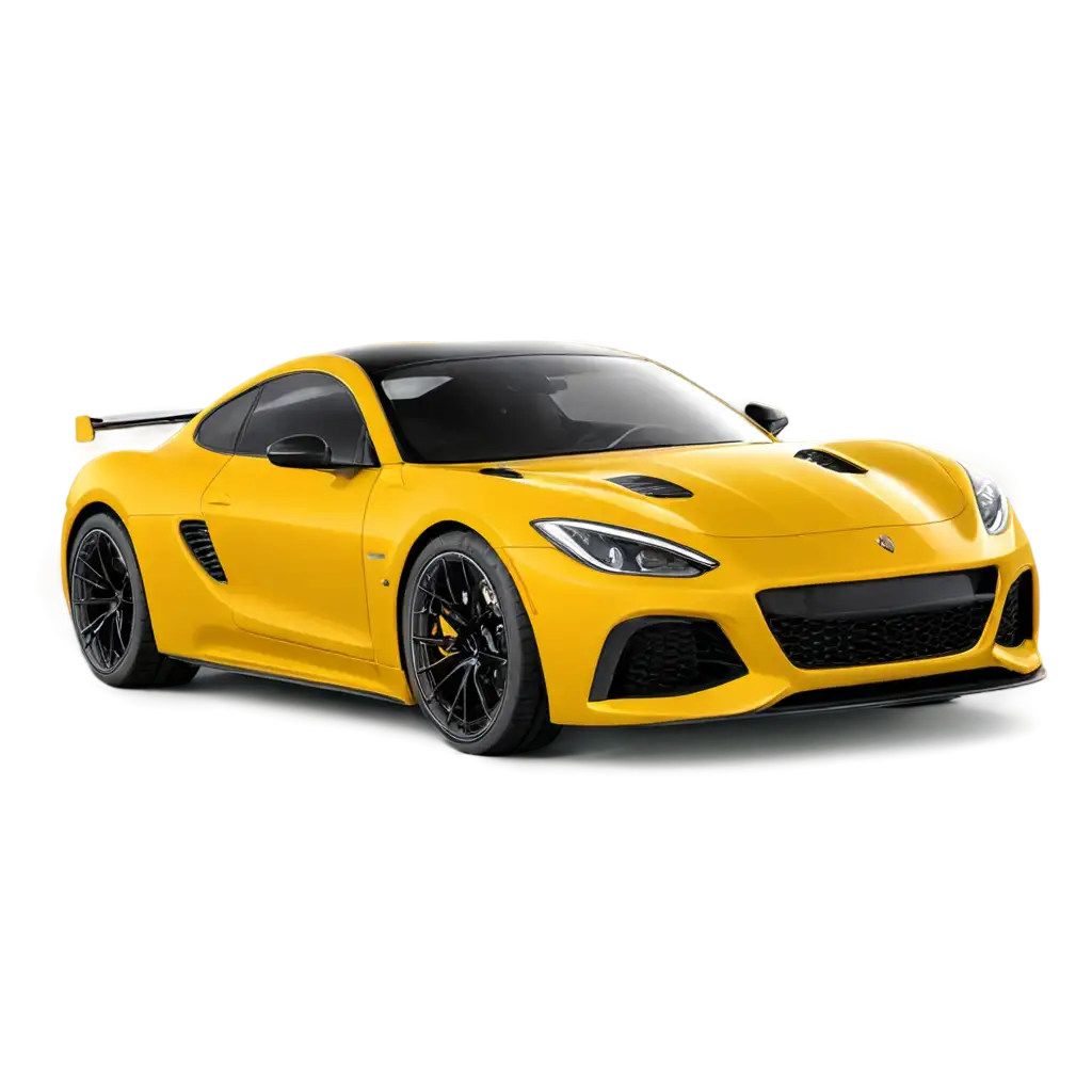 Sports-Car-PNG-with-Yellow-Front-and-White-Smoke-HighQuality-Image-for-Graphic-Design