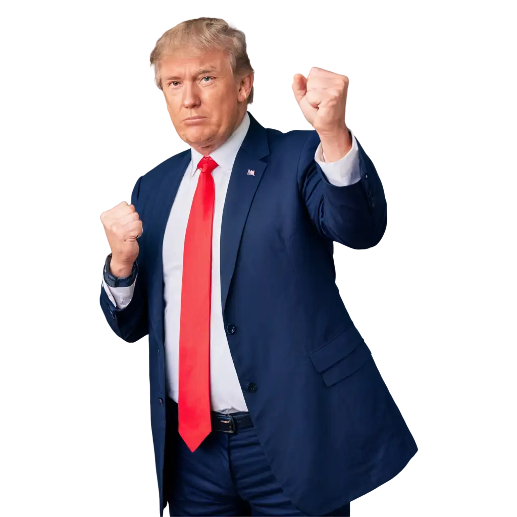 HighQuality-Donald-Trump-Victory-Fist-Pump-PNG-Image-for-Versatile-Use