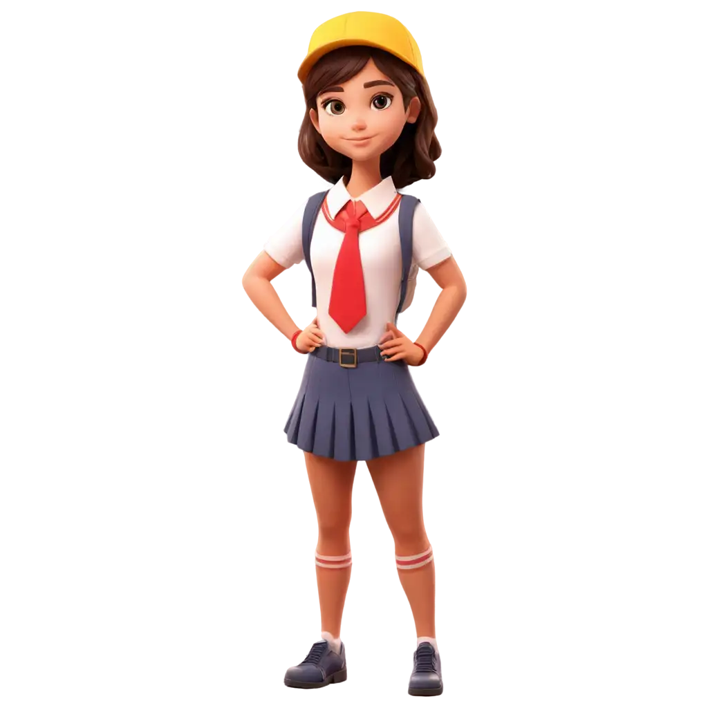 Colorful-Cartoon-Girl-in-College-Uniform-PNG-for-Creative-Projects