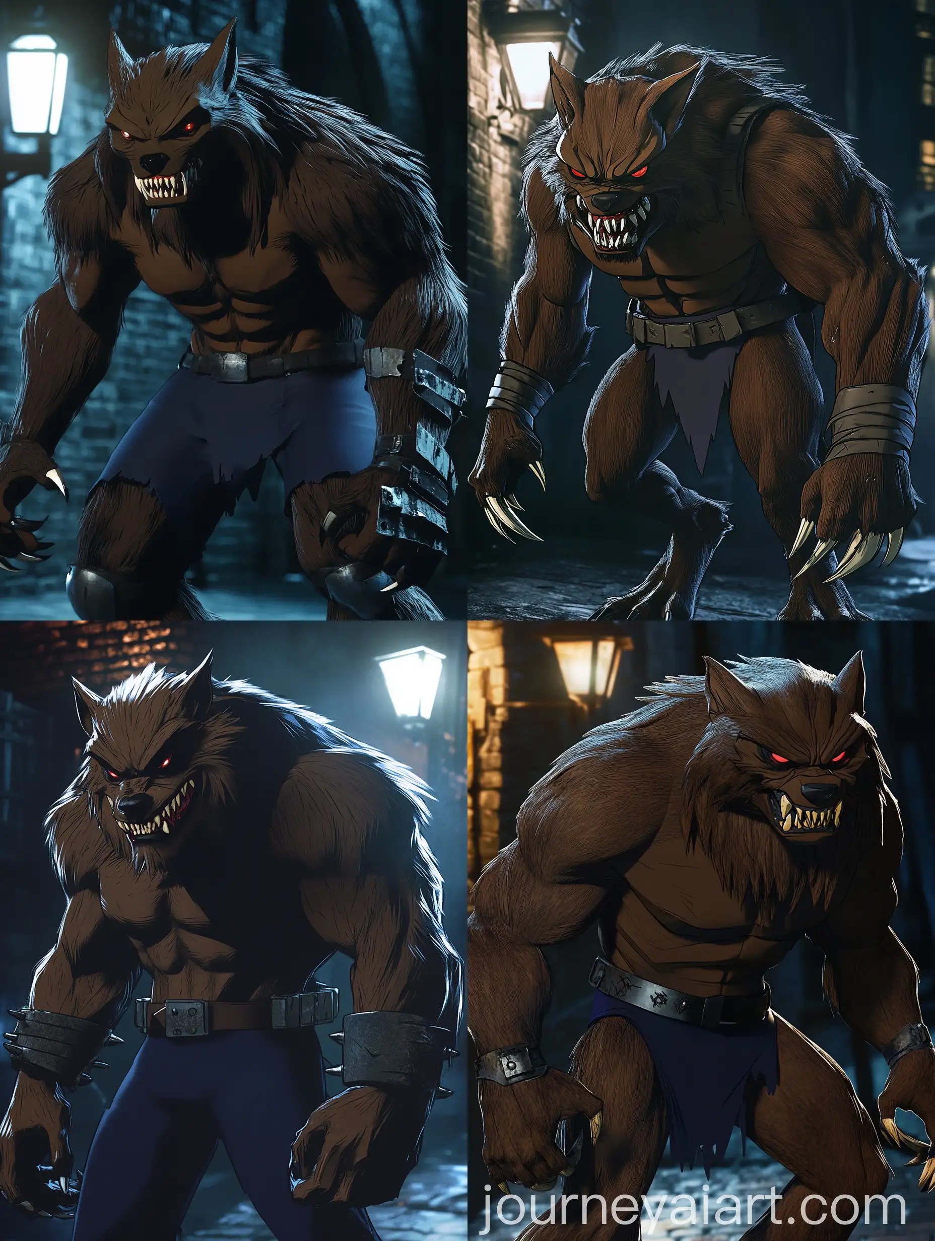 Menacing-Wolf-Warrior-with-Battle-Scars-and-Red-Eyes-in-Urban-Setting