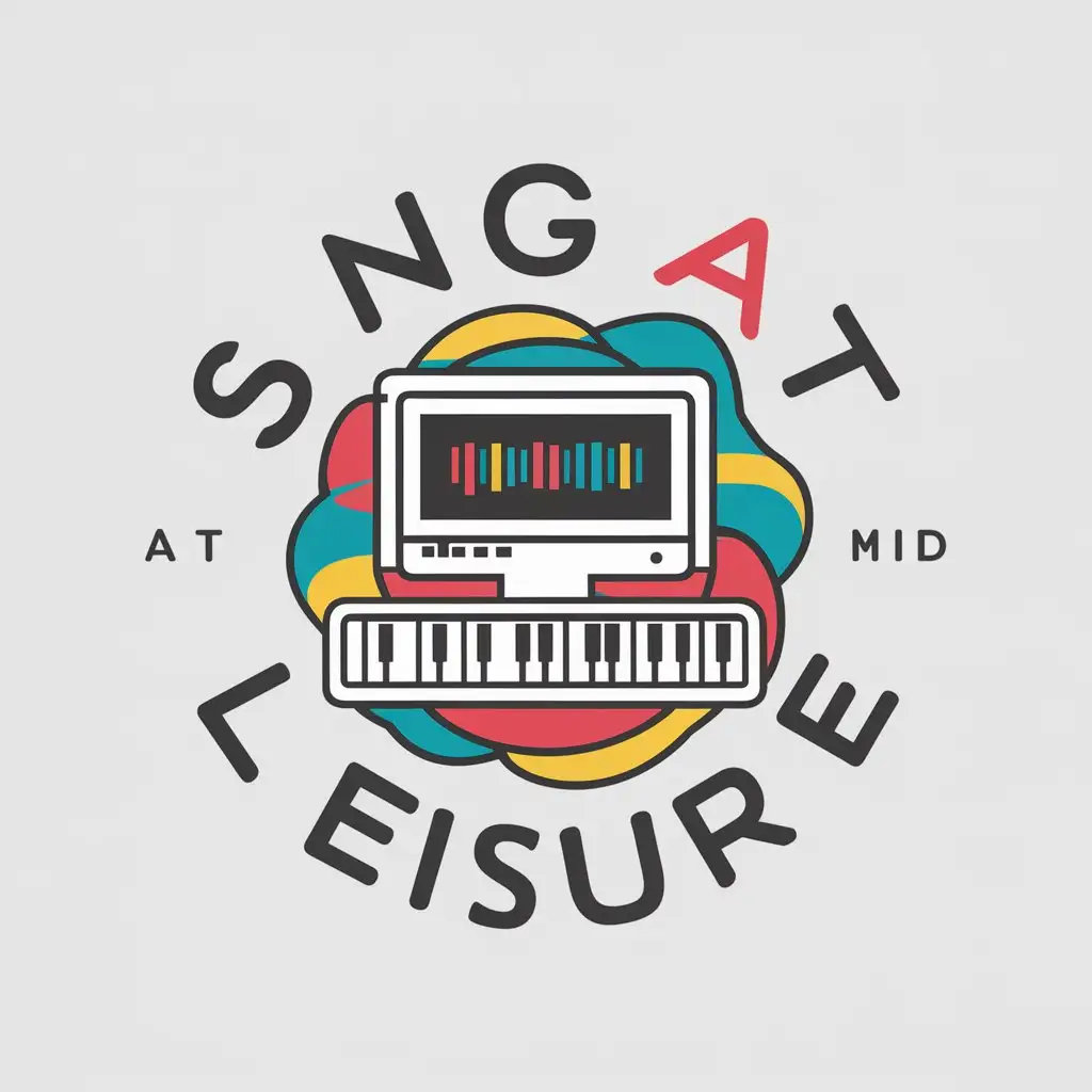 LOGO-Design-for-Song-at-Leisure-Colorful-AllinOne-Computer-and-MIDI-Keyboard-Theme