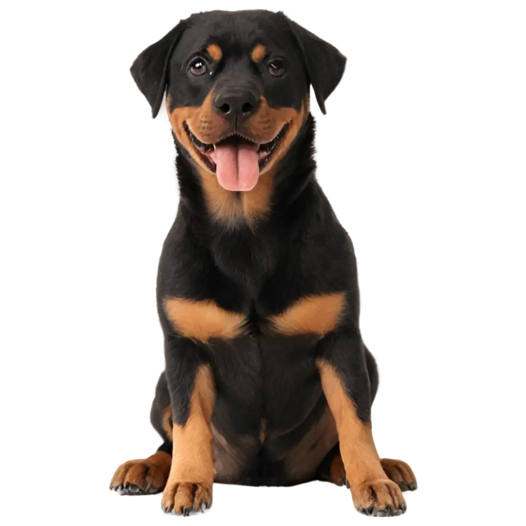 PNG-Image-of-a-Rottweiler-Dog-in-Commanding-Pose-Enhance-Online-Presence-with-HighQuality-Visual-Content