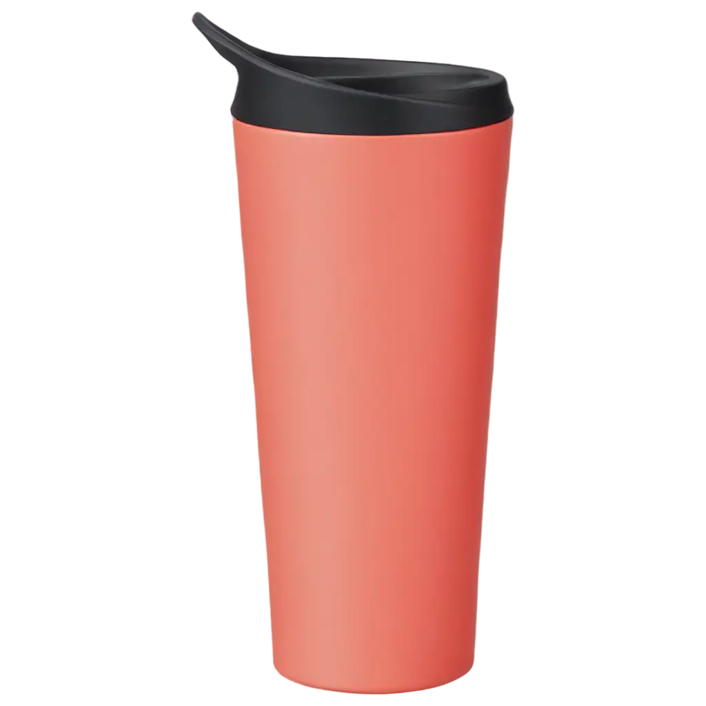 HighQuality-PNG-Image-of-a-CoralColored-Thermocup-for-Versatile-Use