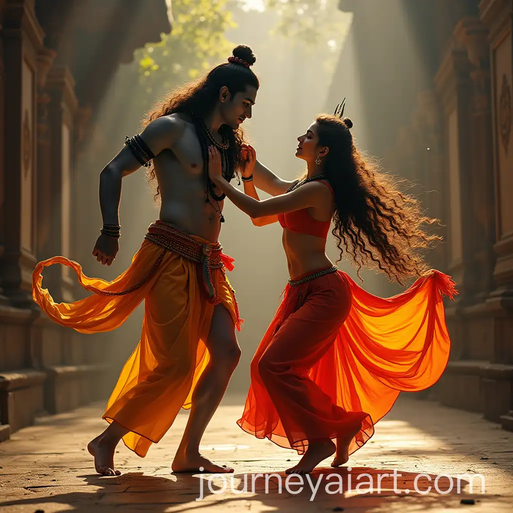 Shiva-and-Parvati-Performing-a-Divine-Dance