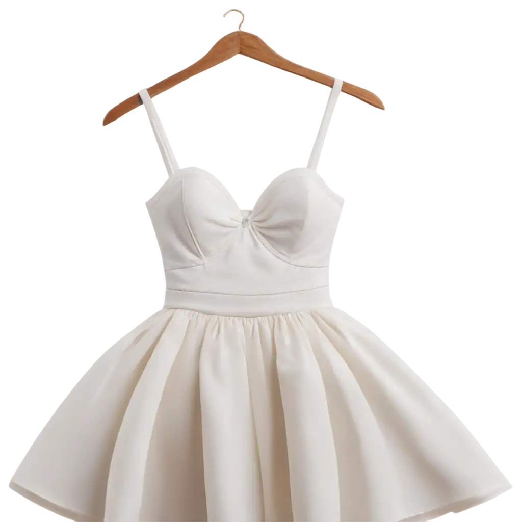 Beautiful-Mini-Dress-Puffy-White-PNG-Enhance-Your-Fashion-Content-with-Stunning-Clarity