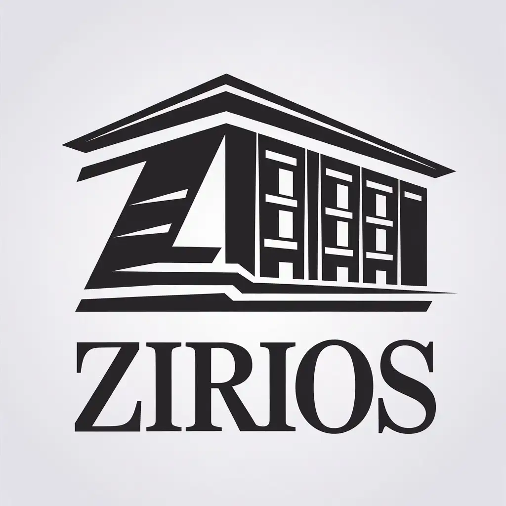 LOGO Design for ZIRIOS Hospitality Management Symbol with Elegant Typography and Clear Background