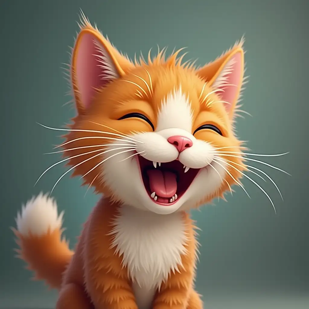 Laughing cat