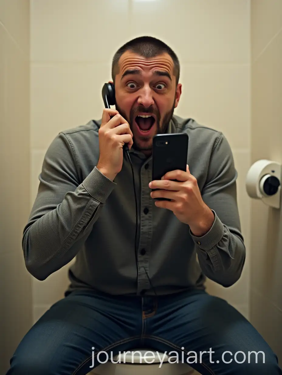 Man-Seated-onAI-Image-Prompt-Expansion-Toilet-Screaming-While-Holding-a-Phone
