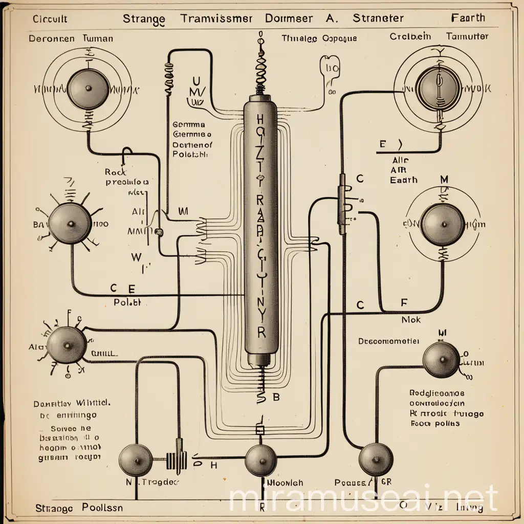 Strange Transmitter Circuit Diagram with German and Polish Script