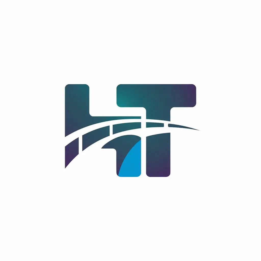 LOGO Design for HT Modern Sleek and Futuristic with Horizon and Bridge Theme for IT Recruitment Agency