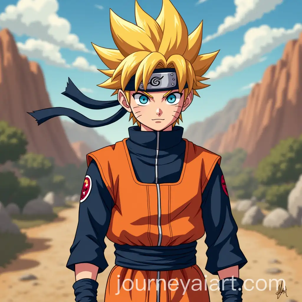Vegeta-Dressed-as-Naruto-in-a-Unique-Crossover-Costume