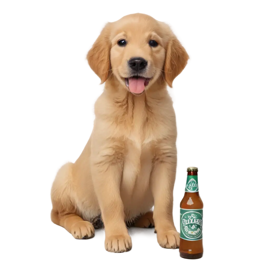 HighQuality-PNG-Image-of-a-Golden-Retriever-Puppy-Drinking-Beer