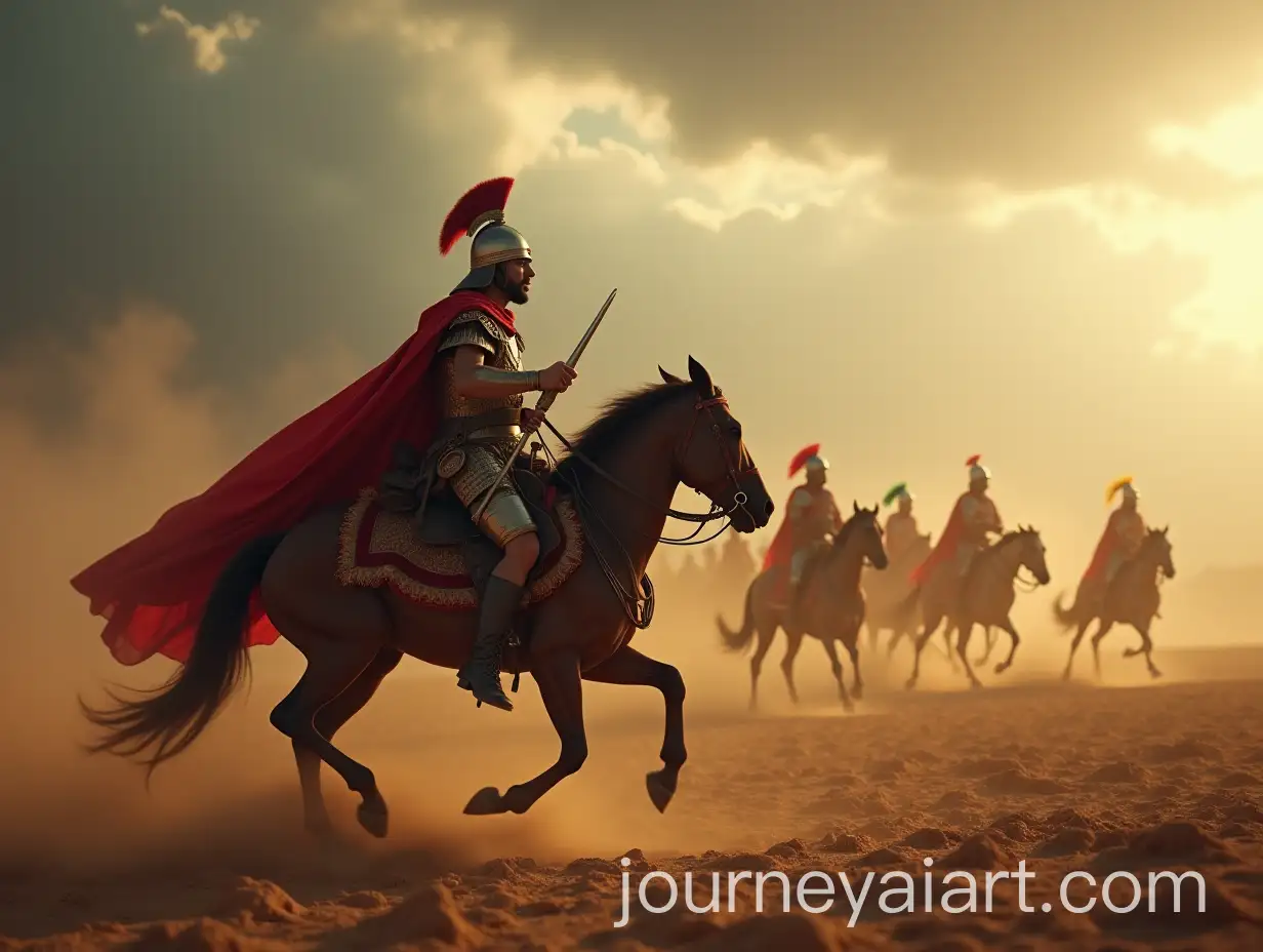 Alexander-the-Great-Leading-a-Fearless-Charge-Through-a-Desert-Battlefield