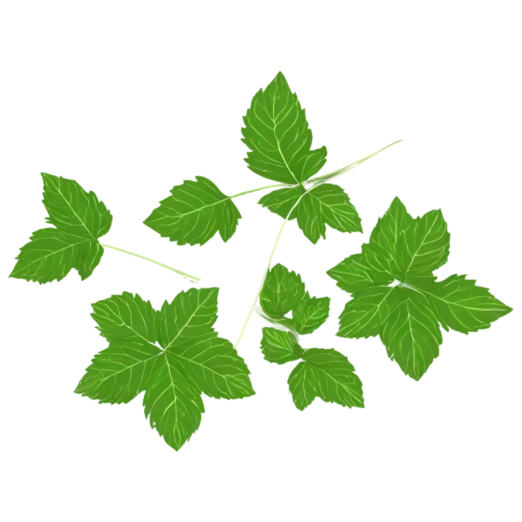 HighQuality-Black-and-White-PNG-Vector-of-Mint-and-Parsley-for-Creative-Projects